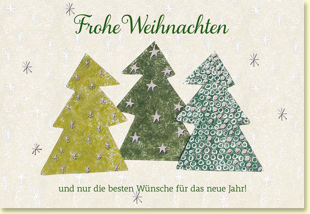 Weihnachtskarten Set Frohe Weihnachten 12 hochwertige Grußkarten mit Goldfolie und Umschlägen