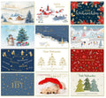 Weihnachtskarten Set Frohe Weihnachten 12 hochwertige Grußkarten mit Goldfolie und Umschlägen