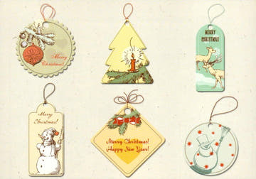Weihnachtspostkarte: 6 zauberhafte Anhänger für den Weihnachtsbaum