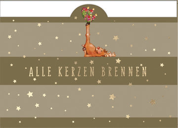 Weihnachtspostkarte: Alle Lichter erstrahlen in festlichem Glanz