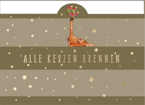 Weihnachtspostkarte: Alle Lichter erstrahlen in festlichem Glanz