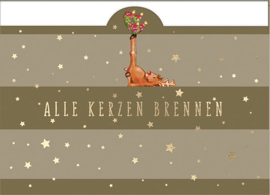 Weihnachtspostkarte: Alle Lichter erstrahlen in festlichem Glanz