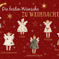 Weihnachtspostkarte Engel in Rot - Besinnliche Grüße zum Fest