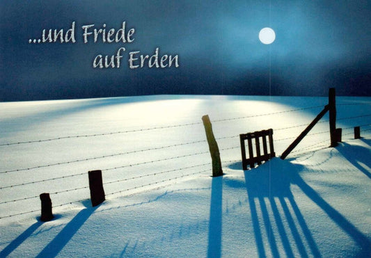 Weihnachtspostkarte: Frieden und Freude für die Festtage