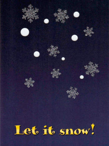 Weihnachtspostkarte in Blau: Schneeflocken - Zauber für festliche Grüße!