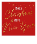 Weihnachtspostkarte mit Goldfolie - Merry Christmas von Happy Notes