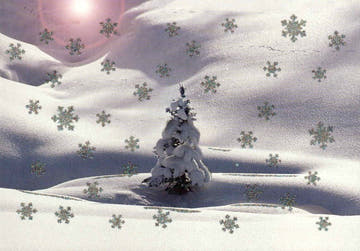 Weihnachtspostkarte: Schneeflockenzauber für festliche Grüße