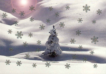 Weihnachtspostkarte: Schneeflockenzauber für festliche Grüße
