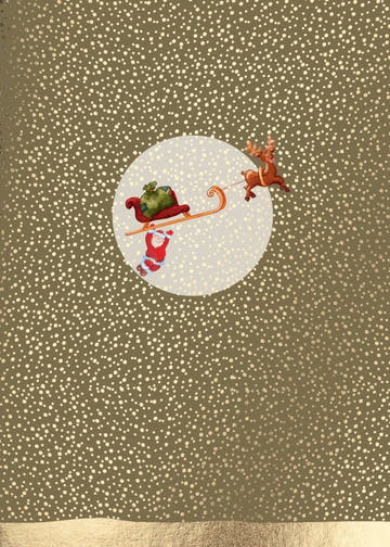 Weihnachtspostkarte: Schneemann auf Schlitten - Festliche Grüße für die Winterzeit