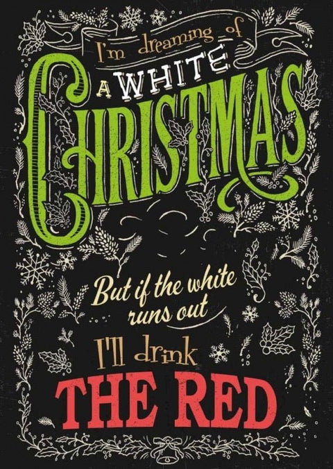 Weihnachtspostkarte: Träume von einer weißen Weihnacht...