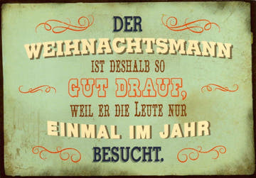 Weihnachtspostkarte: Warum der Weihnachtsmann immer so fröhlich ist