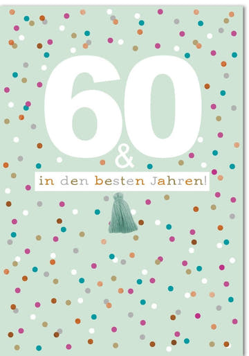XXL Geburtstagskarte zum 60. Jubiläum - Große Glückwunschkarte für den runden Geburtstag, stilvolle Feier und Dekoration