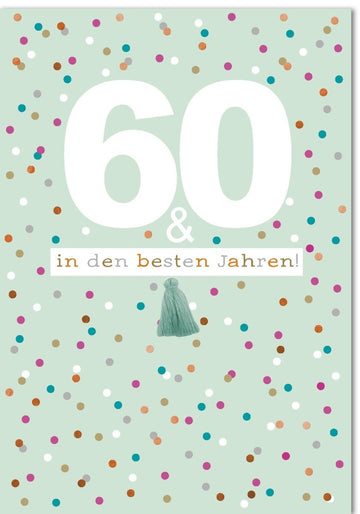 XXL Geburtstagskarte zum 60. Jubiläum - Große Glückwunschkarte für den runden Geburtstag, stilvolle Feier und Dekoration