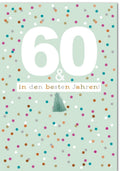 XXL Geburtstagskarte zum 60. Jubiläum - Große Glückwunschkarte für den runden Geburtstag, stilvolle Feier und Dekoration