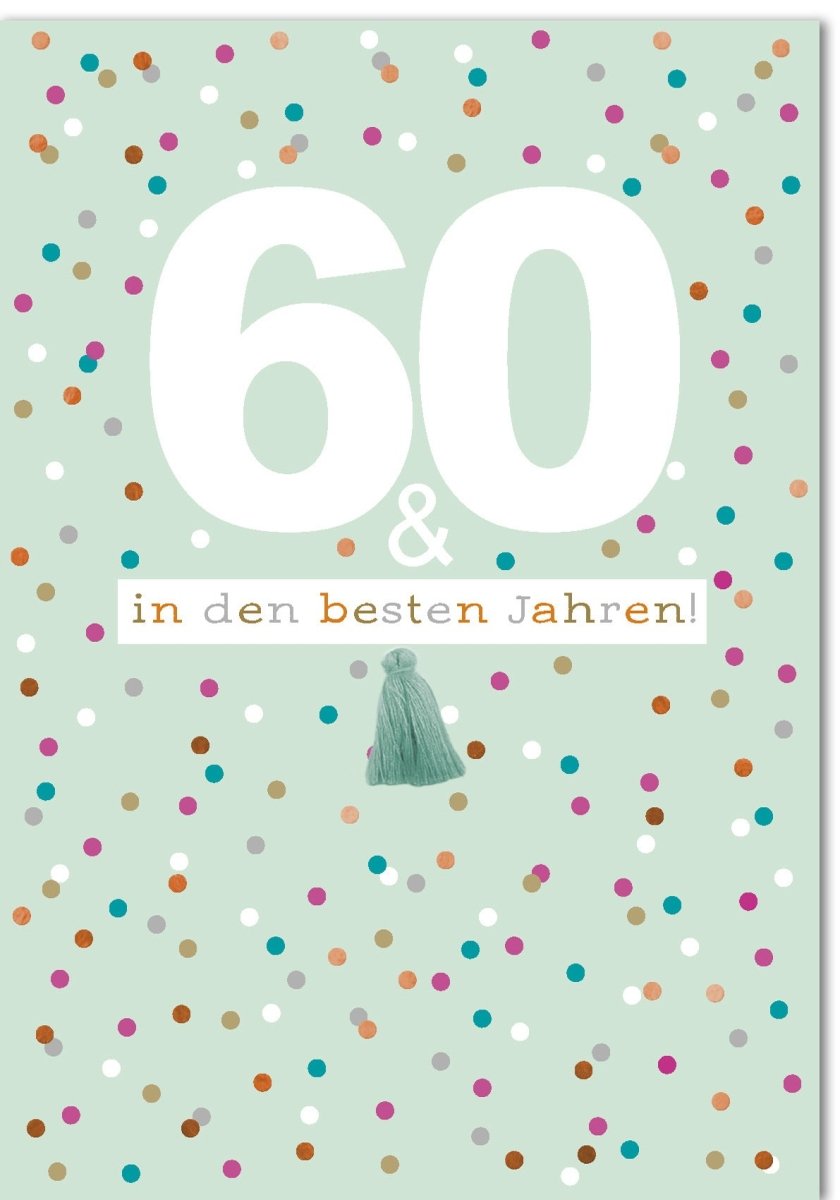 XXL Geburtstagskarte zum 60. Jubiläum - Große Glückwunschkarte für den runden Geburtstag, stilvolle Feier und Dekoration