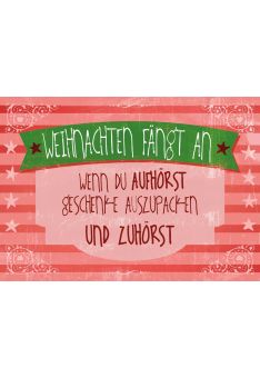 Weihnachtspostkarte: Weihnachten fängt an...