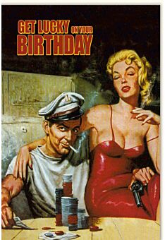 Geburtstagskarte für Männer Get lucky on your Birthday