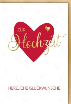 Glückwunschkarte Hochzeitsfeier Zur Hochzeit mit Herzen