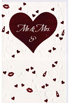 Schöne Hochzeitskarte Blindprägung Mr and Mrs
