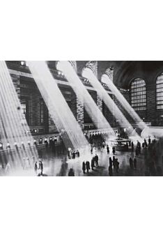 Postkarte schwarz weiß: Grand Central Station, NY