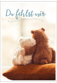 Postkarte Liebe Spruch Du fehlst mir