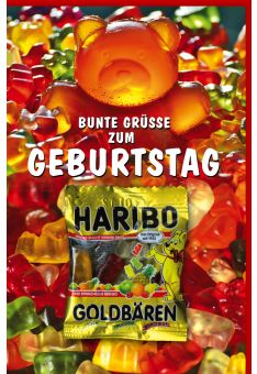 Glückwunschkarte Geburtstag Weingummibären