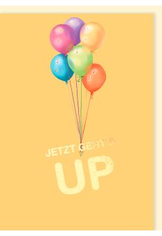 Geburtstagskarte: Jetzt geht's UP