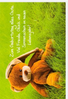 Geburtstagskarte Spruch Zum Geburtstag alles Gute. Viel Freude, Glück und Sonnenschein