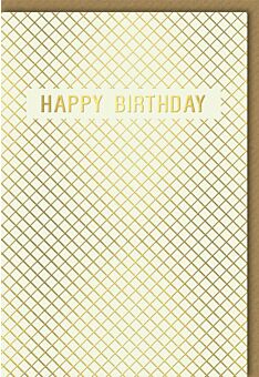 Geburtstagskarte edel Business Happy Birthday gold