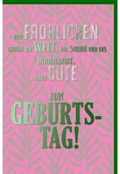 Geburtstagskarte lustig Spruchkarte, mit schimmerndem Farbeffekt