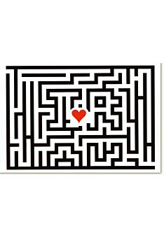 Glückwunschkarte Hochzeit Labyrinth of the Heart "ohne Text"