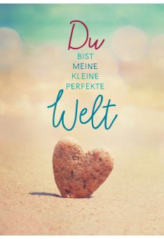 Postkarte Liebe Spruch Du bist meine kleine perfekte Welt