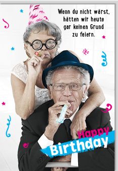 Geburtstagskarte lustig humor Renter Ehepaar Happy Birthday