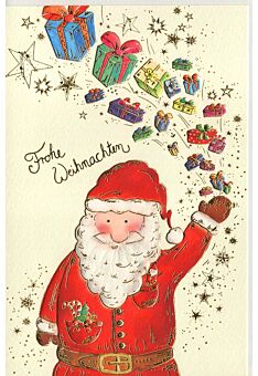 Weihnachtsgrußkarte Nikolaus Geschenke Naturkarton