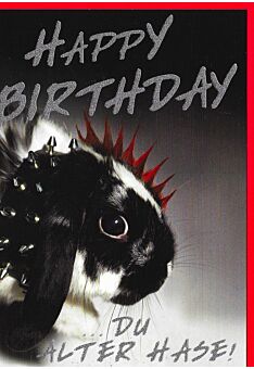 Geburtstagskarte Vogel lustig alter Hase