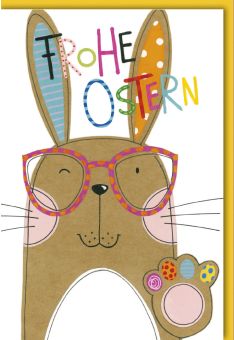 Osterkarte - Hase mit Brille