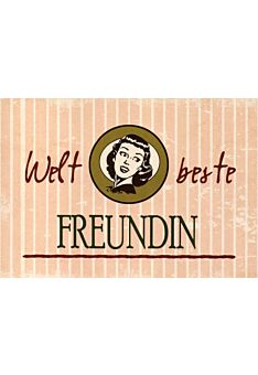 Postkarte Freunschaft Spruch Weltbeste Freundin