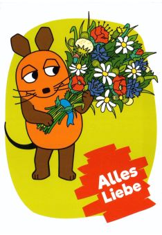 Maus-Postkarte Alles Liebe