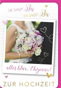 Hochzeitskarte Hochzeit Alles klar, Ehepaar