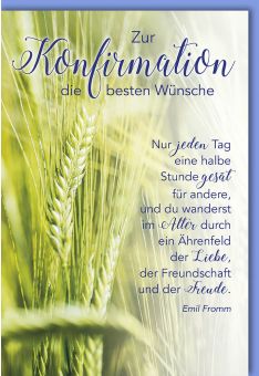 Glückwunschkarte Konfirmation Zitat Emil Frommel