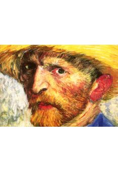 Kunstkarte Vincent van Gogh – Selbstporträt mit Strohhut, 1887