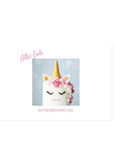Geburtstagskarte für Frauen Alles Gute Zuckerschnute! Gutsch