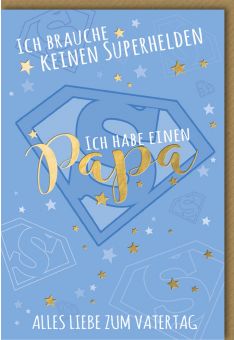 Glückwunschkarte Vatertag - Superpapa