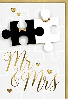 Hochzeitskarte Mr und Mrs Puzzle