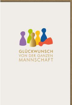 Glückwunschkarte Geburtstagskarte Glückwunsch von der ganzen Mannschaft Spielfiguren