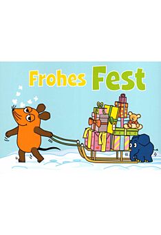 Maus-Postkarte Frohes Fest!