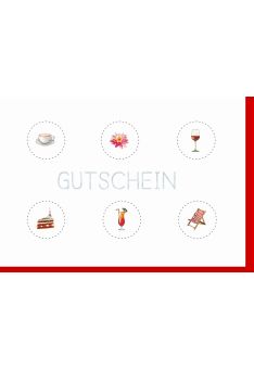 Gutscheinkarte mit 6 Motiven zum Herausbrechen