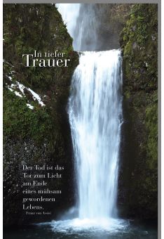 Trauerkarte Wasserfall Spruch Der Tod ist das Tor