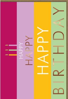 Geburtstagskarte Business drei kleine Kerzen Happy Birthday