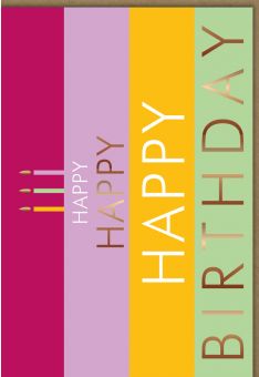 Geburtstagskarte Business drei kleine Kerzen Happy Birthday